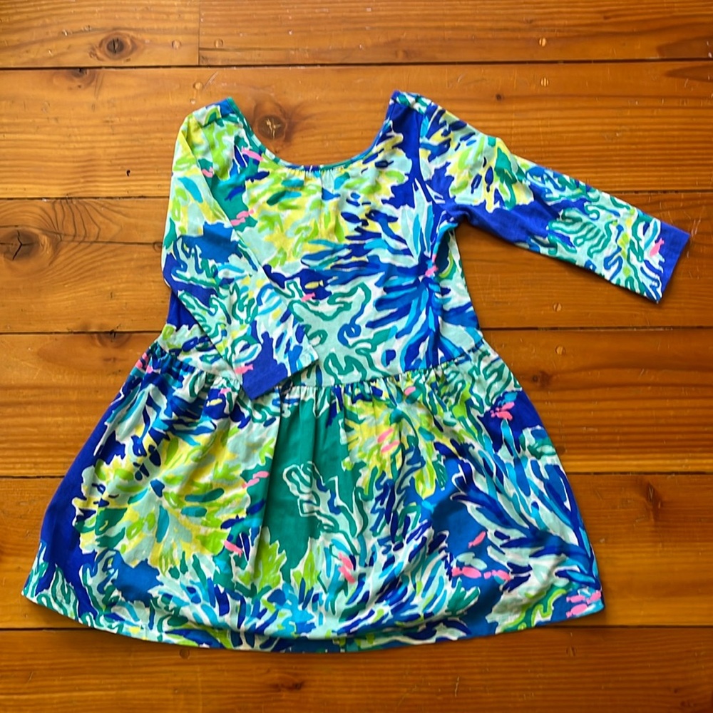 Girls Cotton 3/4 sleeve Dress